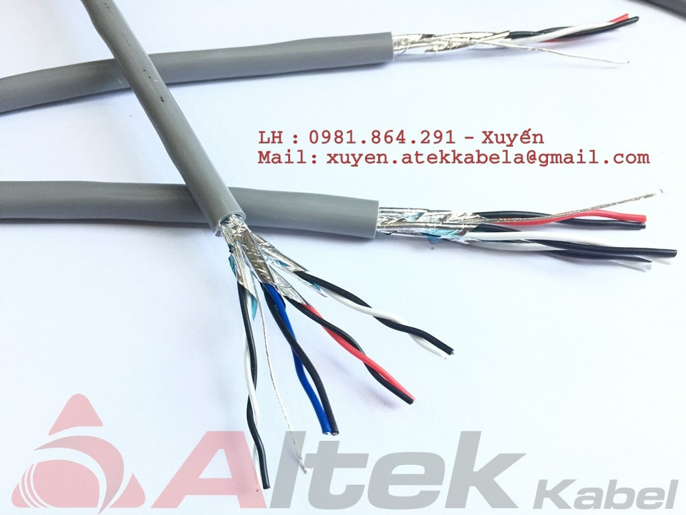 Cáp điện vặn xoắn chống nhiễu 1Pair 22AWG giá tốt Altek Kabel